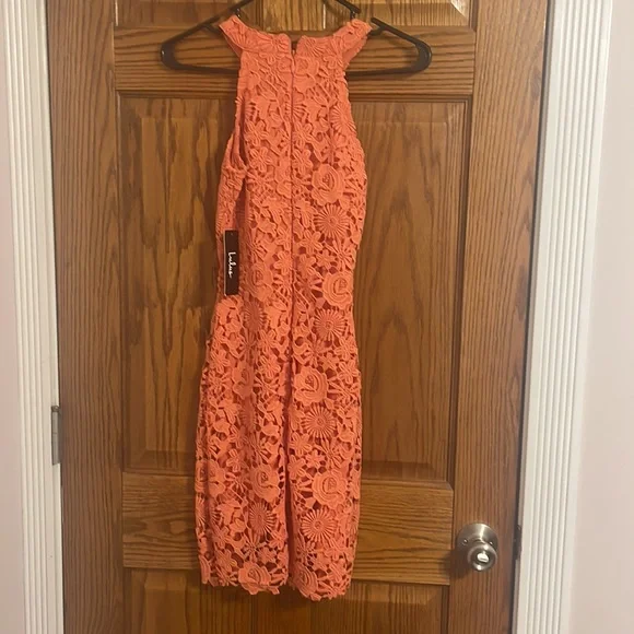 Lulus coral crochet dress XS - Picture 3 of 5